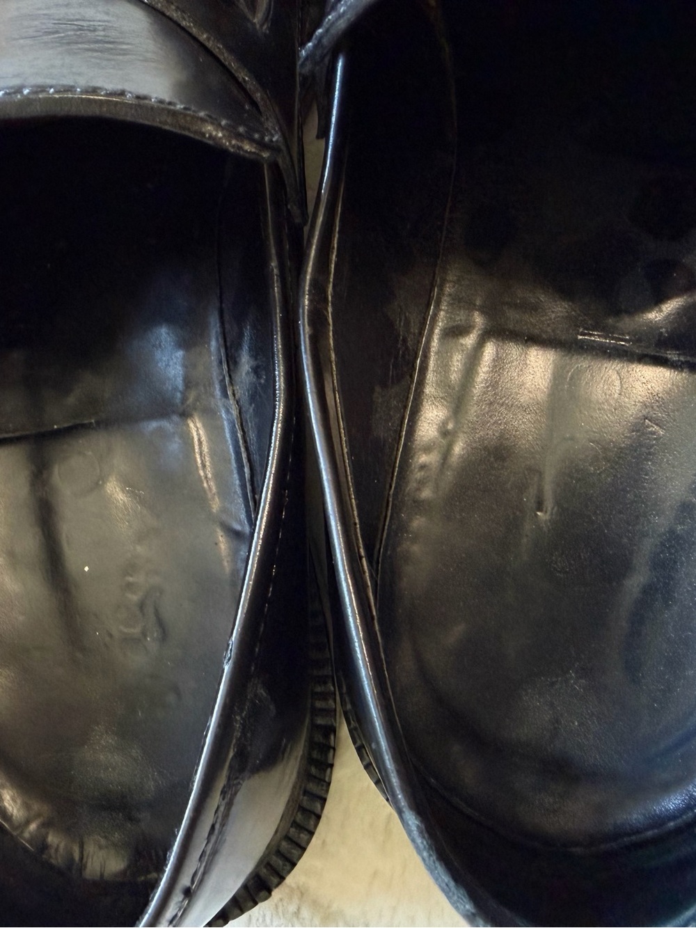 Vintage Y2K Gucci Black Leather Chunky Horsebit Buckle Loafers 9 - Picture 9 of 13